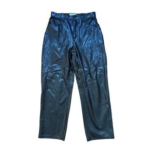 Abercrombie & Fitch Vegan Leather Pants Womens‎ Black Excellent Ankle SIZE 30/10